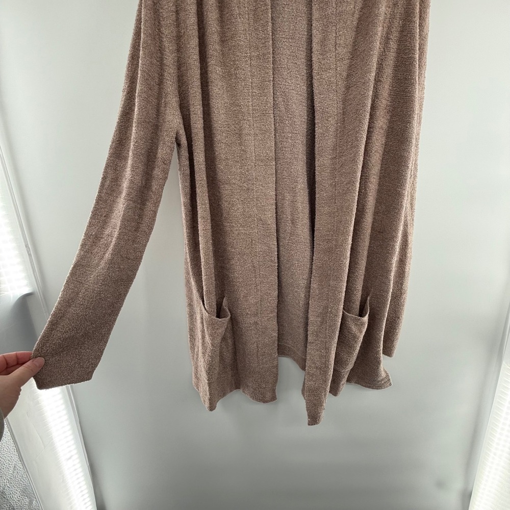 Barefoot Dreams‎ CozyChic Lite Open Front Cardigan Taupe 1X Style 905 - Picture 3 of 5
